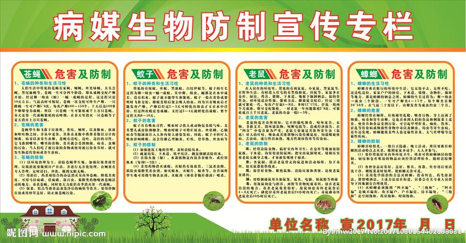 病媒生物防制宣传专栏（最新版）设计建议